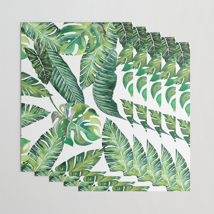 Jungle Leaves, Banana, Monstera #society6 Wrapping Paper Gallery Image 3