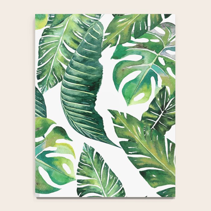 Jungle Leaves, Banana, Monstera #society6 Notebook Gallery Image 4