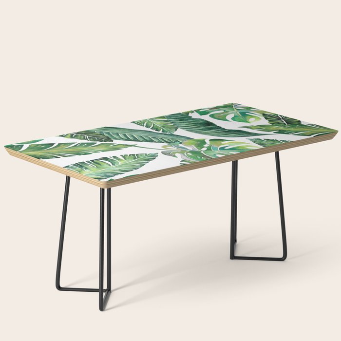 Jungle Leaves, Banana, Monstera #society6 Coffee Table Gallery Image 1