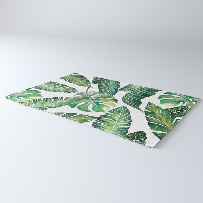 Jungle Leaves, Banana, Monstera #society6 Rug Gallery Image 3