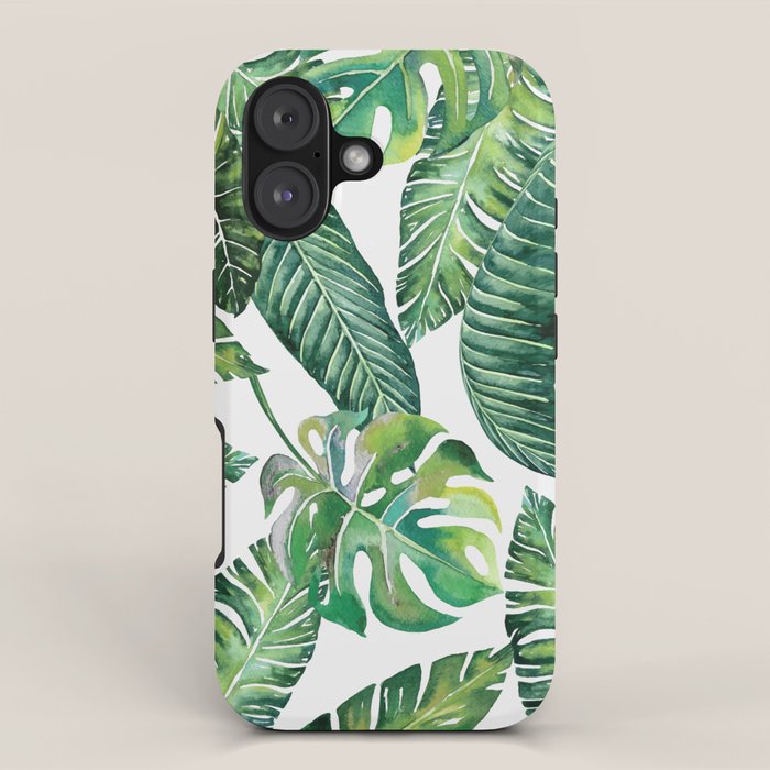 Jungle Leaves, Banana, Monstera #society6 iPhone Case Gallery Image 1