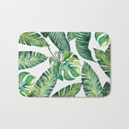Jungle Leaves, Banana, Monstera #society6 Bath Mat Gallery Image 1