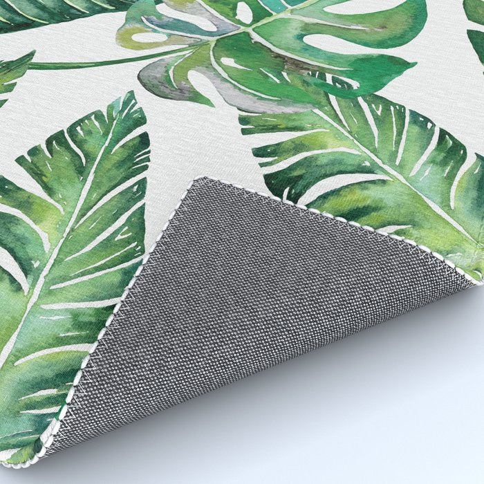 Jungle Leaves, Banana, Monstera #society6 Rug Gallery Image 4