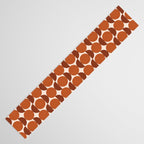 Vintage Mid-century Modern Abstract Geometric Shapes in Burnt Orange Pattern Table Runner Gallery Image 3