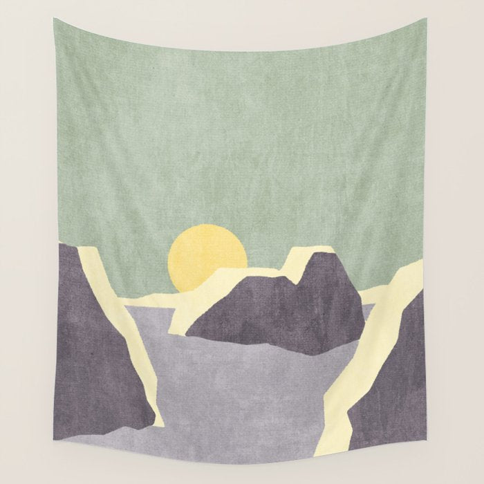 LANDSHAPES / Arctic - Sunset Wall Tapestry Gallery Image 1