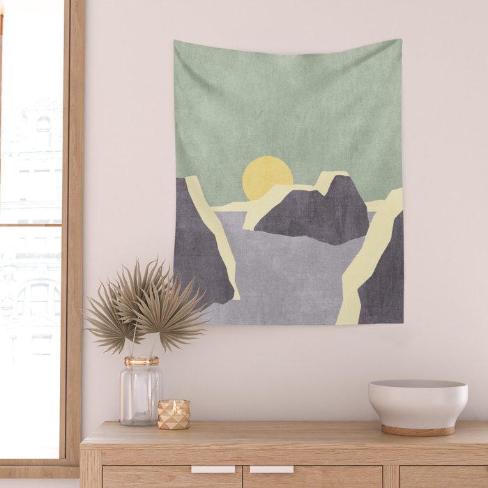 LANDSHAPES / Arctic - Sunset Wall Tapestry Gallery Image 2