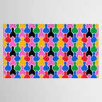 Colorful diverse people crowd art pattern Tablecloth Gallery Image 2