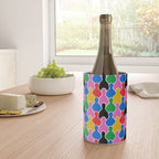 Colorful diverse people crowd art pattern Wine Chiller Gallery Image 4