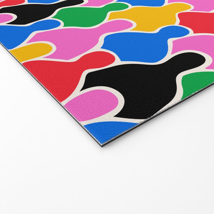 Colorful diverse people crowd art pattern Welcome Mat Gallery Image 2