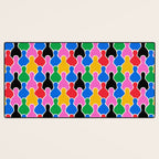 Colorful diverse people crowd art pattern Desk Mat Gallery Image 3