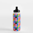 Colorful diverse people crowd art pattern Water Bottle Gallery Image 2