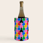 Colorful diverse people crowd art pattern Wine Chiller Gallery Image 1