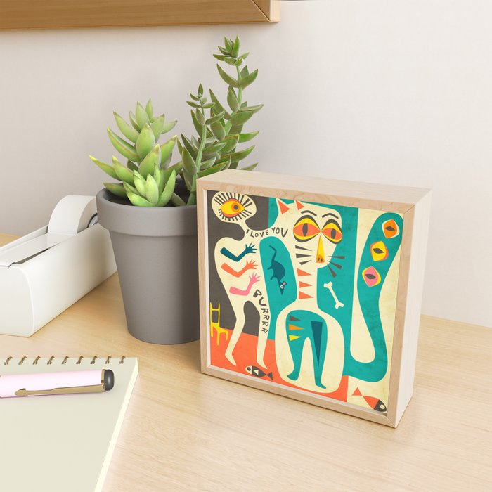 The Cat Mini Art Print Gallery Image 2