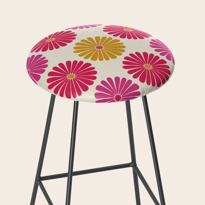 Retro Summer Daisies VII Stool Gallery Image 2