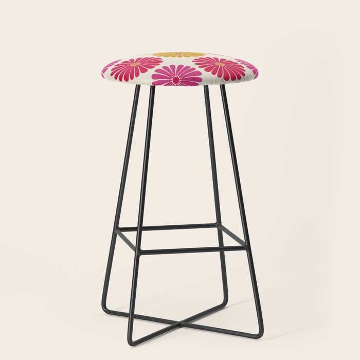 Retro Summer Daisies VII Stool Gallery Image 1