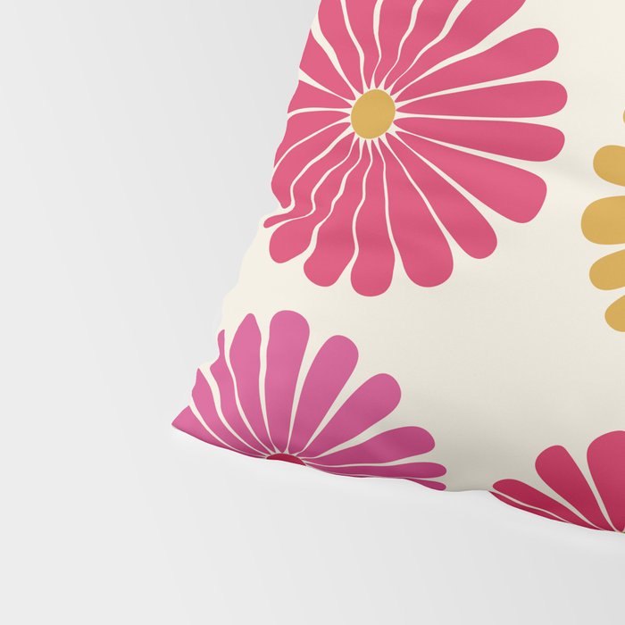 Retro Summer Daisies VII Pillow Sham Gallery Image 4