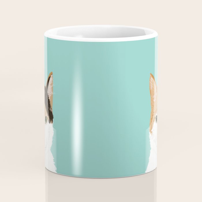 Calico Cat - Cute cat black, white, tan, orange tabby cat, cute kitten Coffee Mug Gallery Image 4