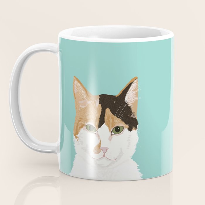 Calico Cat - Cute cat black, white, tan, orange tabby cat, cute kitten Coffee Mug Gallery Image 3