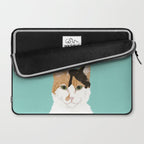 Calico Cat - Cute cat black, white, tan, orange tabby cat, cute kitten Laptop Sleeve Gallery Image 2