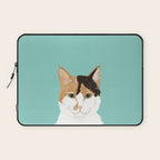 Calico Cat - Cute cat black, white, tan, orange tabby cat, cute kitten Laptop Sleeve Gallery Image 1