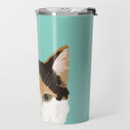 Calico Cat - Cute cat black, white, tan, orange tabby cat, cute kitten Travel Mug Gallery Image 2