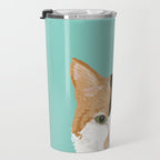 Calico Cat - Cute cat black, white, tan, orange tabby cat, cute kitten Travel Mug Gallery Image 3