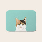 Calico Cat - Cute cat black, white, tan, orange tabby cat, cute kitten Bath Mat Gallery Image 1