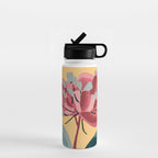 Rose Stem with Dusty Blue Leaves Water Bottle Gallery Image 1