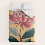 Rose Stem with Dusty Blue Leaves Duvet Cover Gallery Image 6