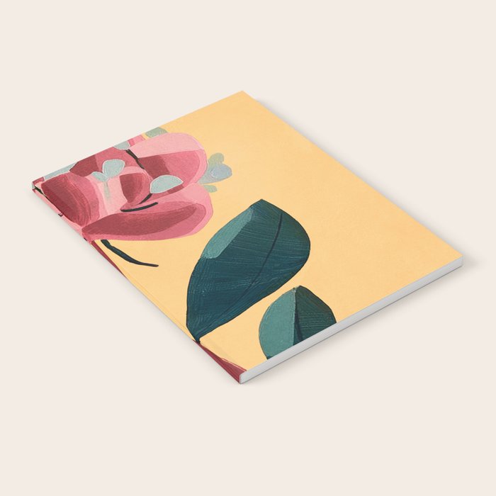 Rose Stem with Dusty Blue Leaves Notebook Gallery Image 1