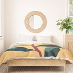 Rose Stem with Dusty Blue Leaves Duvet Cover Gallery Image 3