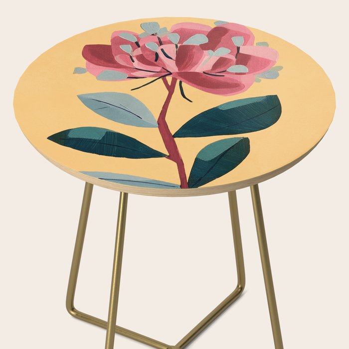 Rose Stem with Dusty Blue Leaves Side Table Gallery Image 2