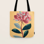 Rose Stem with Dusty Blue Leaves Tote Bag Gallery Image 1