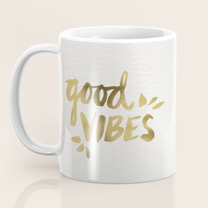 Good Vibes - Gold Ink Coffee Mug Gallery Image 3