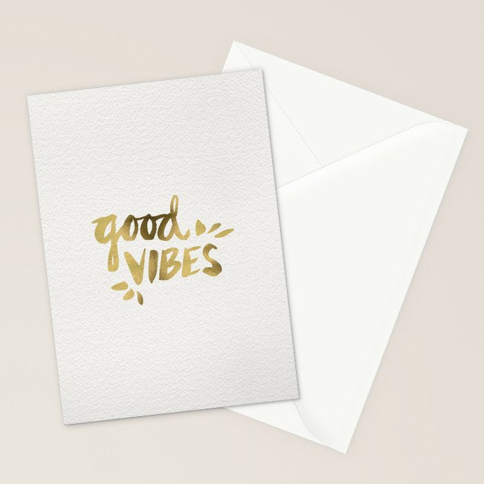Good Vibes - Gold Ink Stationery Card Gallery Image 2