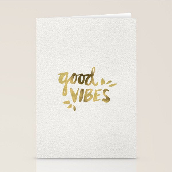 Good Vibes - Gold Ink Stationery Card Gallery Image 1