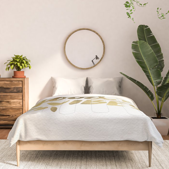 Good Vibes - Gold Ink Comforter Gallery Image 3