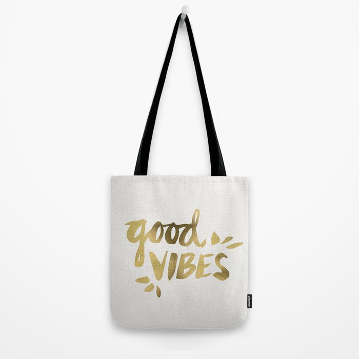 Good Vibes - Gold Ink Tote Bag Gallery Image 2