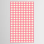 Gingham Plaid Checkered Pattern Pretty Pink and Cream Tablecloth Gallery Image 2