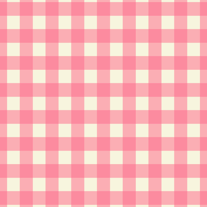 Gingham Plaid Checkered Pattern Pretty Pink and Cream Coffee Mug Gallery Image 2