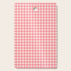 Gingham Plaid Checkered Pattern Pretty Pink and Cream Cutting Board Gallery Image 1