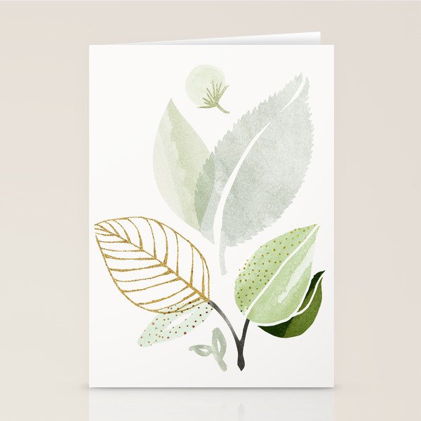 Forest Bouquet II Botanical Shapes Stationery Card Gallery Image 1