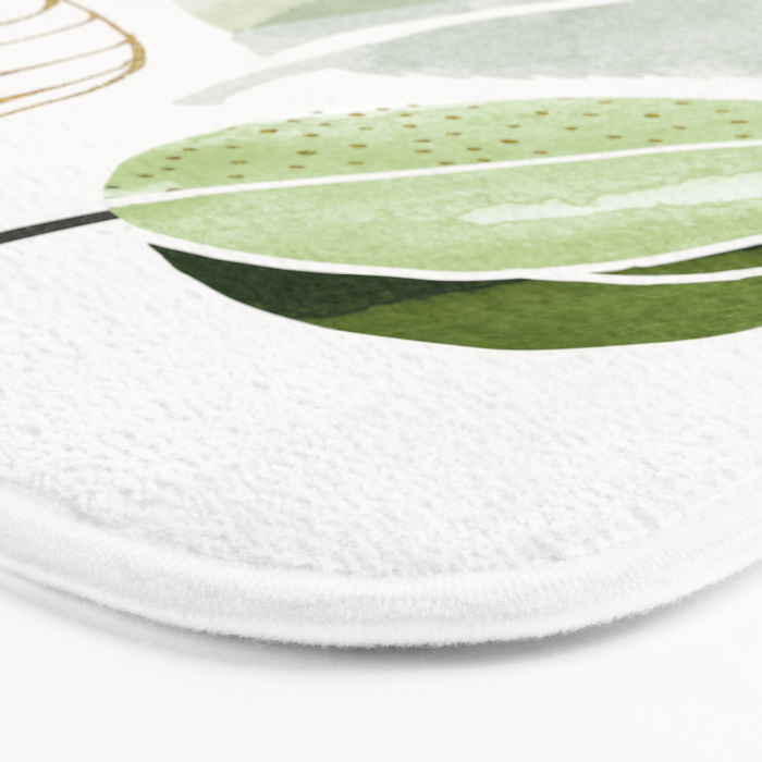 Forest Bouquet II Botanical Shapes Bath Mat Gallery Image 3