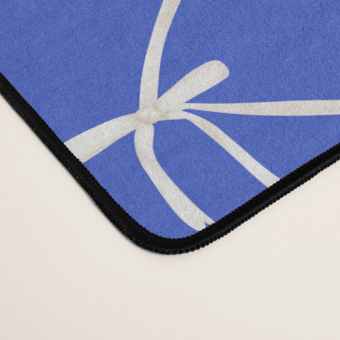 Bows & Ribbons Pattern XLVIII Bright Blue Desk Mat Gallery Image 4