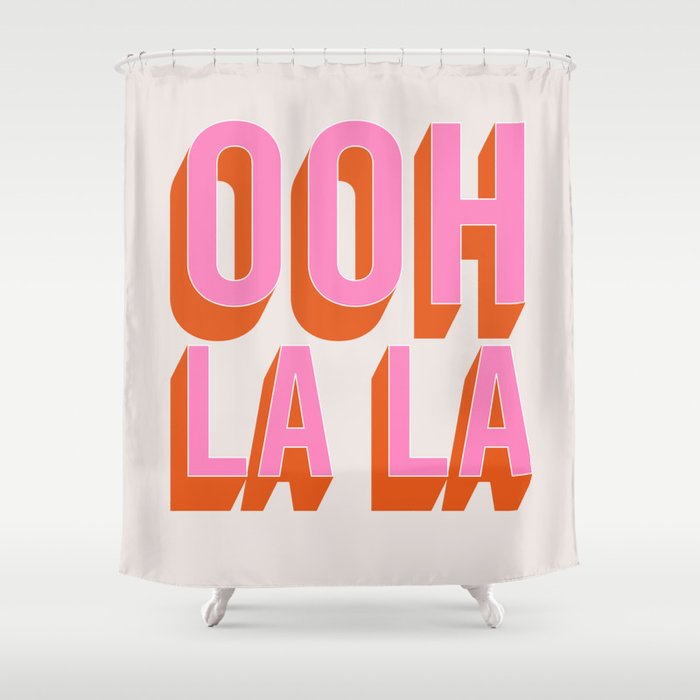 Ooh La La (Pink) Shower Curtain Gallery Image 1