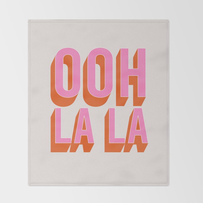 Ooh La La (Pink) Throw Blanket Gallery Image 2