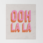 Ooh La La (Pink) Throw Blanket Gallery Image 2