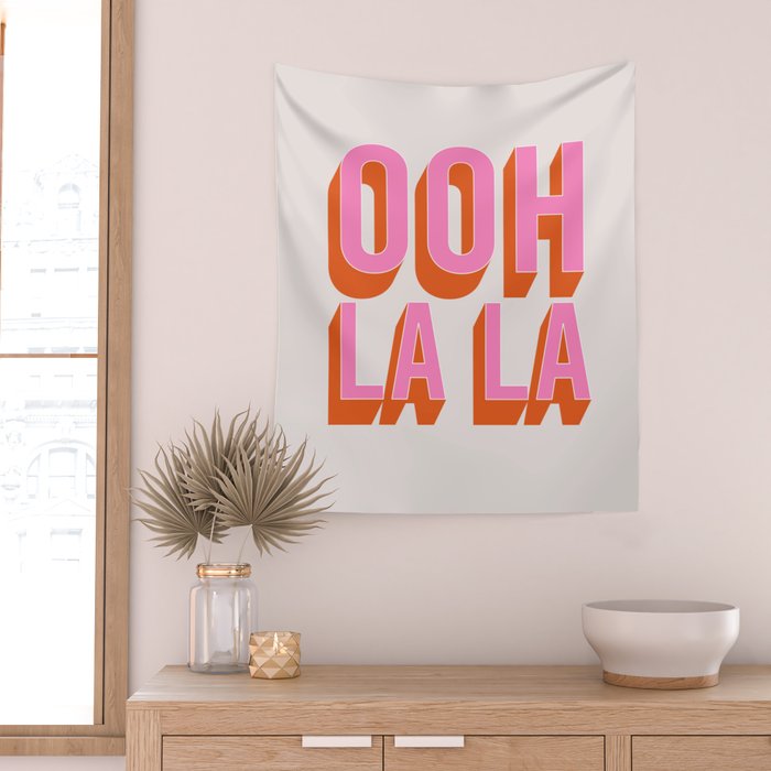 Ooh La La (Pink) Wall Tapestry Gallery Image 2