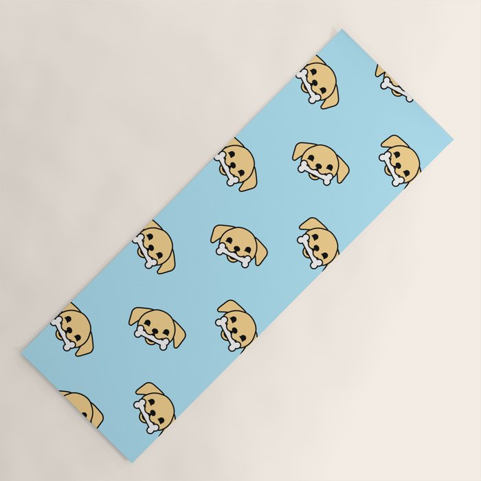 Fun dog pet cartoon pattern Yoga Mat Gallery Image 1