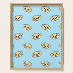 Fun dog pet cartoon pattern Serving Tray Gallery Image 1